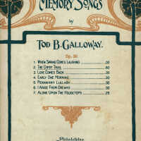 Blood: Memory Songs by Tod B. Galloway Sheet Music, 1897
