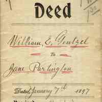 Deed: William E. Gentzel to Jane Partington, 1897