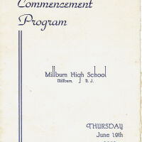 Millburn High School Commencement Program, 1952