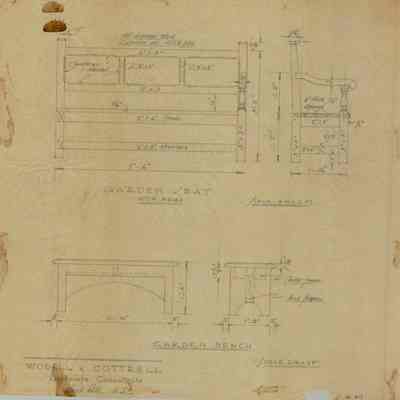 Wodell & Cottrell: Garden Seat and Bench Designs, 1949