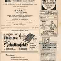 Paper Mill Playhouse Program: Sally, 1951