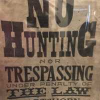Hartshorn Estate No Hunting Nor Trespassing Sign