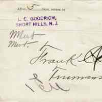 Goodrich: L.C. Goodrich Envelope to Trumansburg, N.Y., 1898