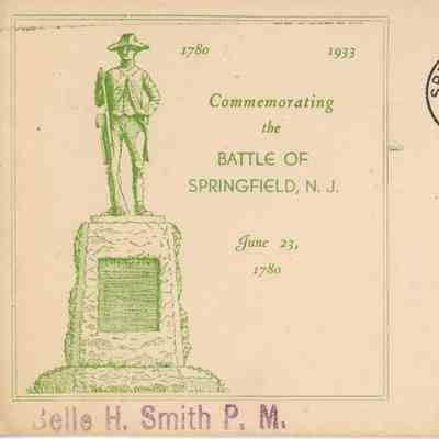 Springfield: Battle of Springfield First Day Cover, 1933