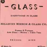 Millburn Mirror & Glass Co., 42 Main Street, 1955