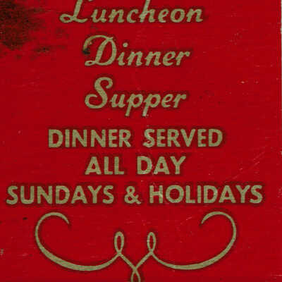 Mario's Restaurant Matchbook Cover