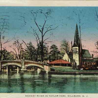 Taylor Park: Rahway River in Taylor Park, 1937