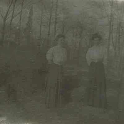 Marshall-Schmidt Album: Two unidentified women standing outdoors