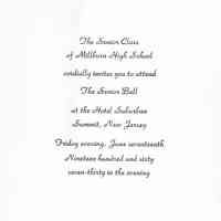 Millburn High School Senior Ball Invitation, 1960