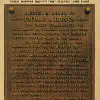          Edison: Thomas Edison Light Plant Plaque picture number 1
   