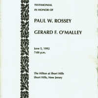 Testimonial Program in honor of Paul W. Rossey & Gerard O