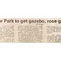 Taylor Park: Gazebo and Rose Garden Additions, 1981