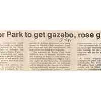 Taylor Park: Gazebo and Rose Garden Additions, 1981