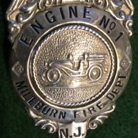 Geissler: Millburn Fire Department Badge, Alfred H. Geissler, 1929