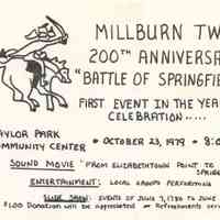 Battle of Springfield: Invitation to the Bicentennial Celebration, 1980