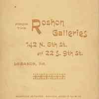          Roshon Galleries , 142 N. 8th Street and 22 S. 9th Street, Lebanon, PA. Special Grade. 1892.
   
