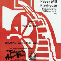 Kiss Me Kate, 1956 Paper Mill Playhouse Program