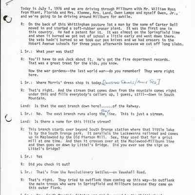 Oral History: Ross, William, July 1, 1976