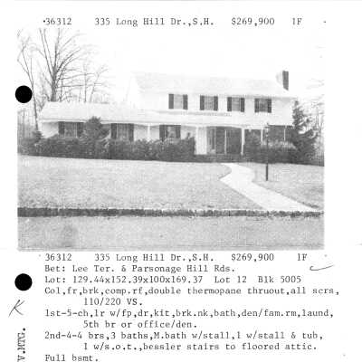 335 LONG HILL DRIVE