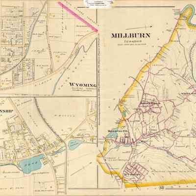 Map: Robinson Atlas Map of Millburn Township, 1890