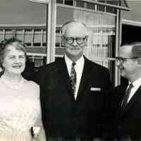 Faddis: Lester Ball, Robert and Sarah Faddis at MHS, 1961