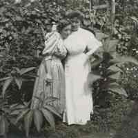 Marshall-Schmidt Album: Two Women Standing in a Garden