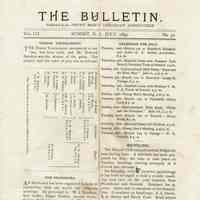 Item Printers: Summit YMCA Bulletin, 1895