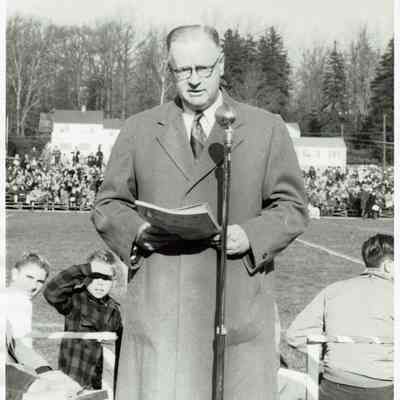Faddis: Robert Faddis at the Dedication of the Millburn Athletic Field, 1948