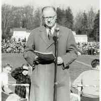 Faddis: Robert Faddis at the Dedication of the Millburn Athletic Field, 1948