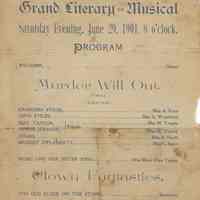          Flanagan: Grand Literary Musical Program, 1901 picture number 1
   