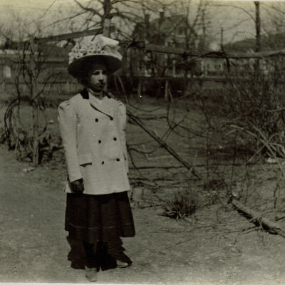 Marshall-Schmidt Album: Marion or Margaret Marshall Wearing a Big Hat
