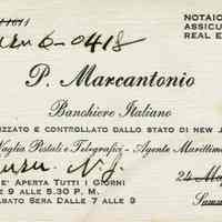 Marcantonio: Prospero Marcantonio Business Card