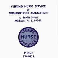 Neighborhood House: Visiting Nurse Service Pamphlet, 1971