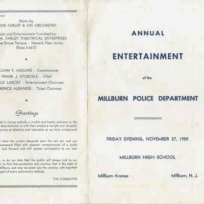 Police Department: Program for 1959 Benefit Event