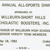 Scholastic Boosters All-Sports Dinner Ticket, 1982