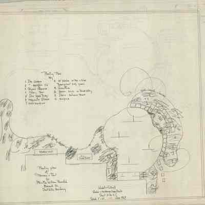Wodell & Cottrell: Terrace and Pool House Plans for Mr. and Mrs. William Bumsted, 1969