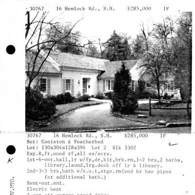 16 HEMLOCK ROAD