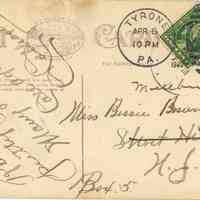          Bosworth: Postcard to Bessie Bosworth from Tyrone, Pennsylvania picture number 2
   