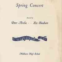 Millburn Elementary Schools: Spring Music Concert Program, 1958