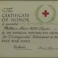 Red Cross: Certificate 1945