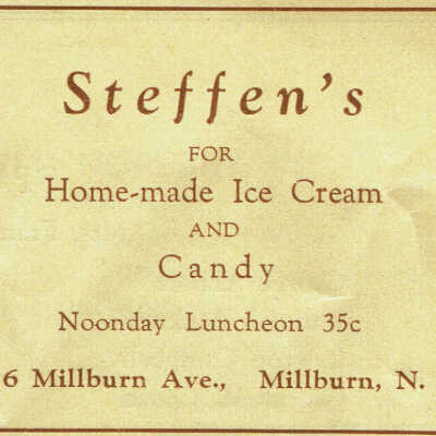 Steffen's Ice Cream and Candy Advertisement, 1939