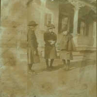 Girls Outside a House at 43 Old Short Hills Road