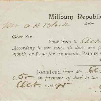Blood: Millburn Republican Club Membership, 1895