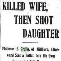 Flanagan: Philemon Crelin Millburn Murder Case, 1902