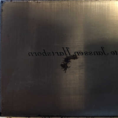 Hartshorn: Engraving Plate for Miss Charlotte Janssen Hartshorn