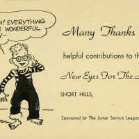          New Eyes for the Needy: Thank you postcard with Bob Dunn illustration picture number 1
   