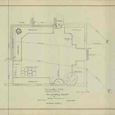 Wodell & Cottrell: Landscape plan for Mrs. Sampson Smith, 1933