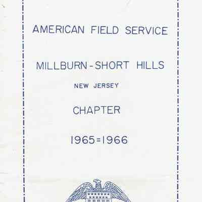 AFS: American Field Service Millburn-Short Hills brochure 1965-6