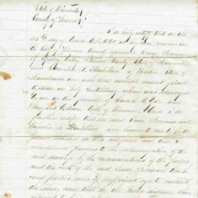 Hartshorn: Cornelia Hartshorn Marriage Certificate, 1860