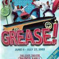 Paper Mill Playhouse Program: Grease, 2003